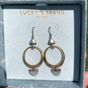 New Lucky Brand Two-Toned Drop Earring